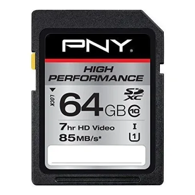 P-SDXC64GU185-GE-A1 - PNY High Performance 64GB microSDXC Class 10 UHS-1 Memory Card