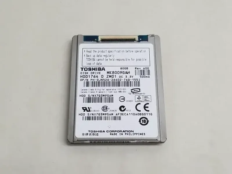 P000374350 - Toshiba 80GB 4200RPM IDE Ultra ATA-100 8MB Cache Super SlimLine 9.5mm 2.5-Inch Notebook Hard Disk Drive