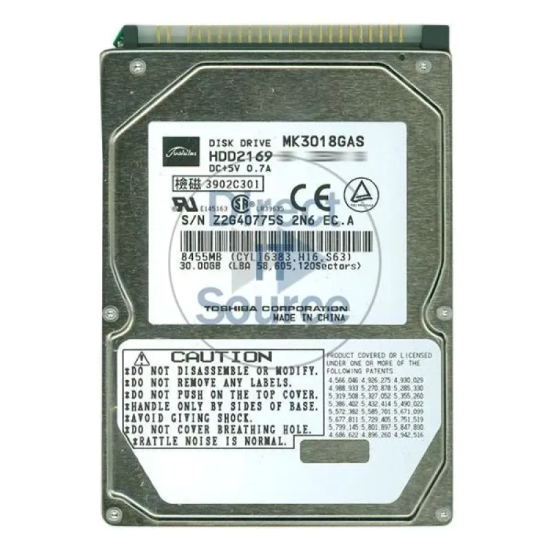 P000392470 - Toshiba 30GB 4200RPM ATA-100 2MB Cache 2.5-inch Hard Disk Drive