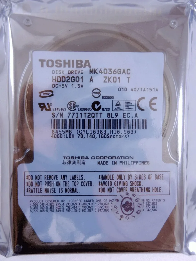 P000405760 - Toshiba 60GB 5400RPM IDE Ultra ATA-100 16MB Buffer 9.5mm 2.5-Inch SlimLine Notebook Hard Disk Drive