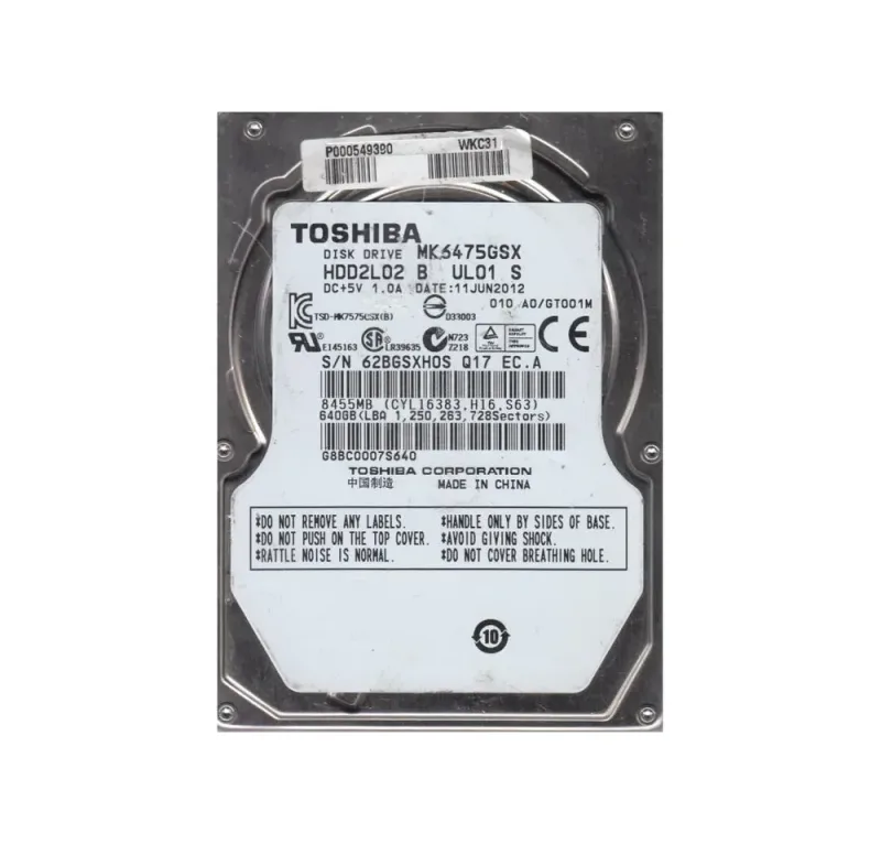 P000493250 - Toshiba 100GB 5400RPM SATA 1.5GB/s 2.5-inch Hard Disk Drive