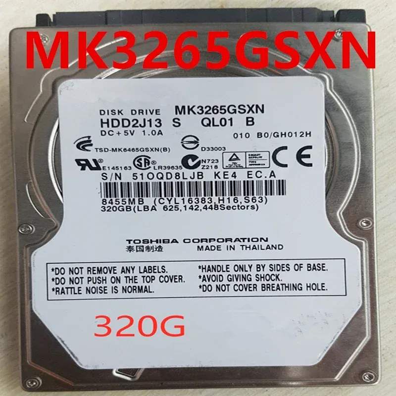 P000505510 - Toshiba 320GB 5400RPM SATA 3GB/s 8MB Cache Super Slimline 9.5mm 2.5-Inch Notebook Hard Disk Drive