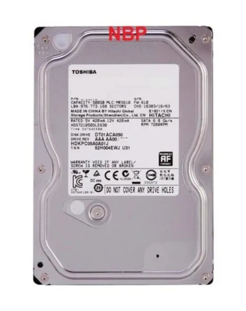 P000530510 - Toshiba 500GB 5400RPM SATA 3GB/s 8MB Cache 2.5-inch Hard Disk Drive