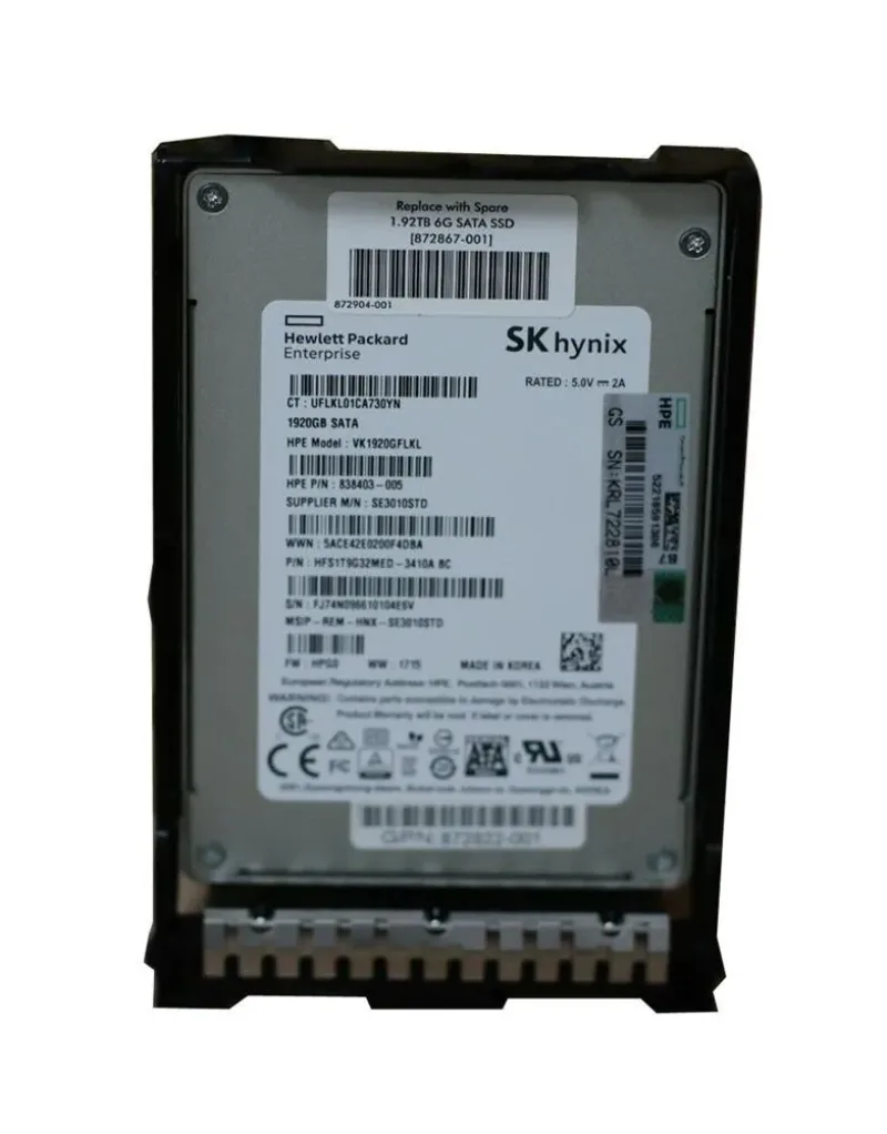 P05315-001 - HP 3.84TB SATA 6Gb/s 2.5-inch Read Intensive Solid State Drive