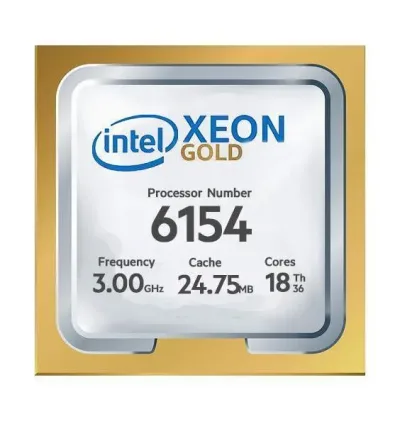 P11490-B21 - HP 3.00GHz 10.4GT/s UPI 24.75MB L3 Cache Socket FCLGA3647 Intel Xeon Gold 6154 18-Core Processor