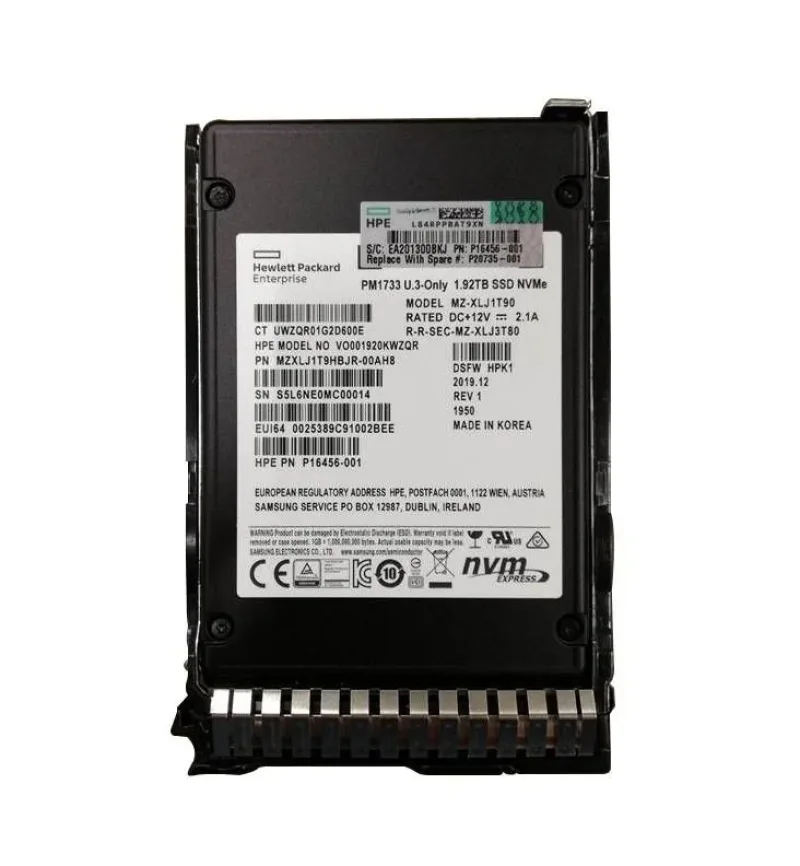 HPE P16501-B21 1.92TB PCI Express NVMe Read Intensive U.3 2.5-Inch Solid State Drive for ProLiant Server