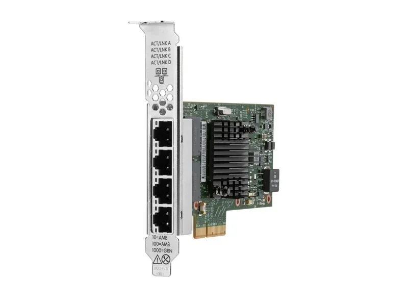 HPE P21108-001 I350-T4 4-Ports 10/100/1000Base-T RJ-45 Gigabit Ethernet PCI Express 3.0 Plug-in Card Network Adapter