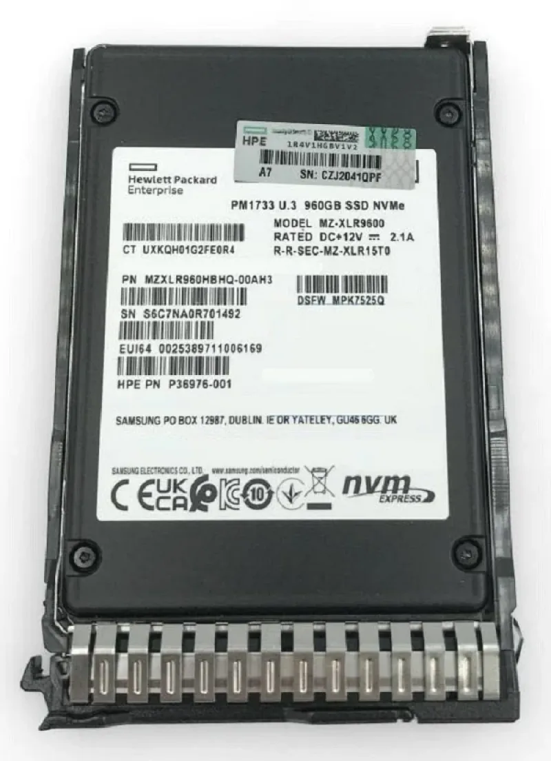 HPE P22267-001 960GB Triple-Level Cell PCI Express NVMe 3.0 x4 Read Intensive 2.5-Inch Solid State Drive.