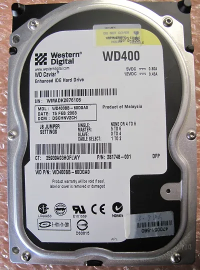 P2666A - HP 20GB 7200RPM IDE Ultra ATA-100 3.5-inch Hard Drive