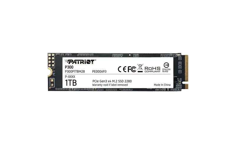 P300P1TBM28 - Patriot Memory P300 1TB PCI Express NVMe 3.0 x4 M.2 Solid State Drive