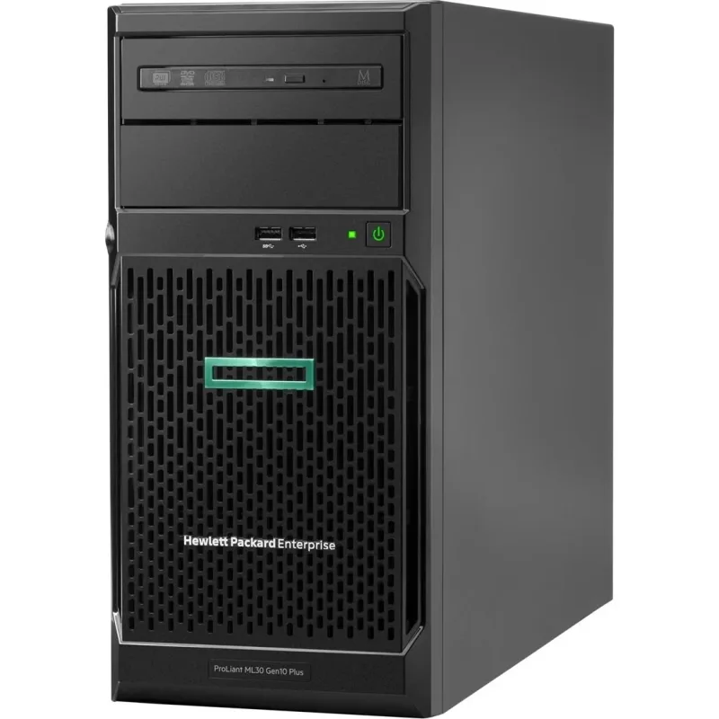 HPE P44722-001 ProLiant ML30 Gen10 Plus 4U Tower Server Intel Xeon E-2314 2.8GHz C256 Chipset 16GB DDR4 SDRAM 500-Watts PS SATA 6 Gb/s Controller