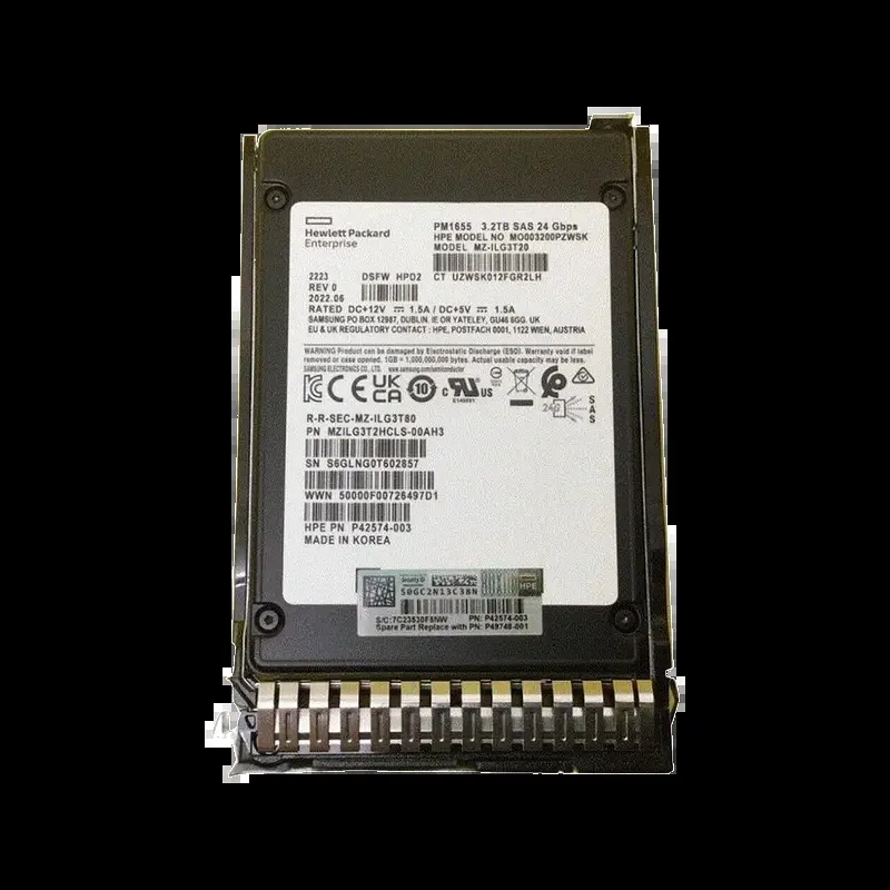 HPE P49333-001 3.2TB SAS MU SFF SC MV Solid State Drive