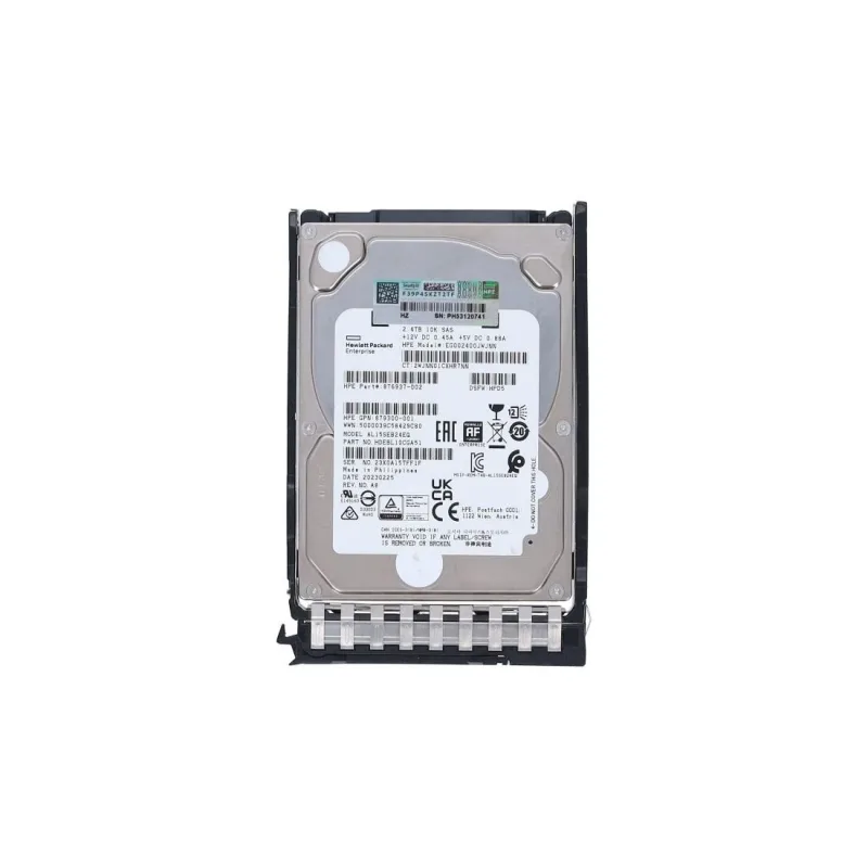 HPE P51134-002 2.4TB 10000RPM 12Gb/s SAS 512e Hot-Swappable 2.5-Inch Hard Drive With Basic Carrier For ProLiant DL20 Gen10 Plus