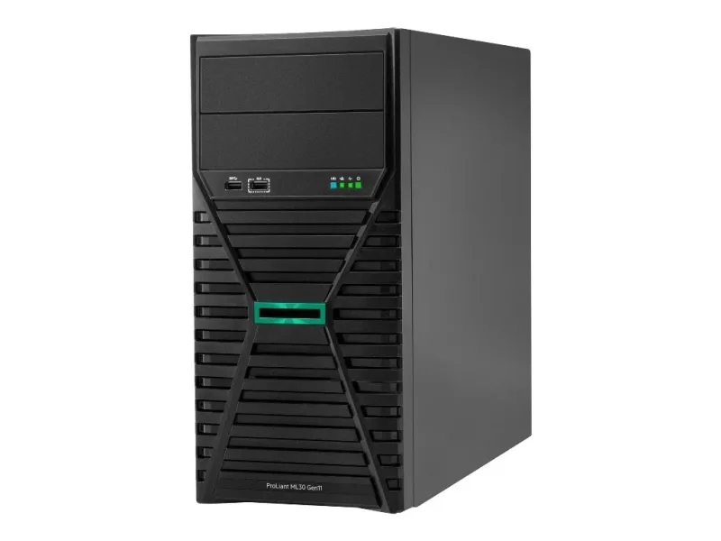HPE P65096-001 ProLiant ML30 Gen11 1x Xeon E-2436 6-Core 2.90GHz 1x 16GB DDR5 8-Bays SFF VROC 1x 500W PSU 4U Tower Server. In Stock