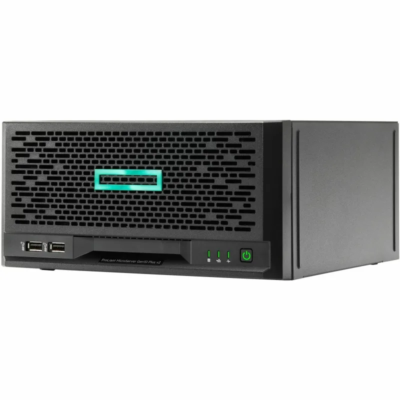 HPE P69101-005 ProLiant MicroServer Gen10 Plus v2 1x Xeon E-2314 Quad-Core 2.80 GHz 1x 16GB DDR4 4-Bays NHP LFF Embedded VROC Controller 1x 180W Non-Redundant PSU Ultra Micro Tower Smart Choice Server