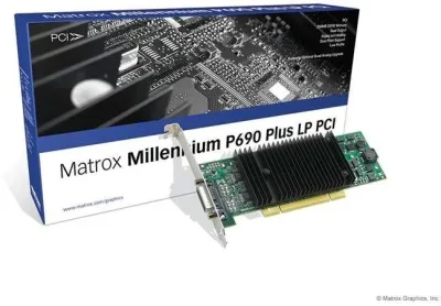 P69MDDP256LAUF - Matrox Millennium P690 256MB DDR2 PCI Low Profile Workstation Video Graphics Card