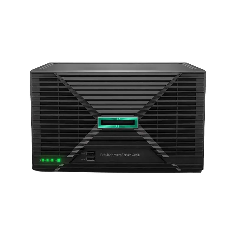 HPE P78521-005 ProLiant MicroServer Gen11 1x Xeon E-2414 Quad-Core 2.60GHz 1x 16GB DDR5 4-Bays NHP LFF Embedded VROC Controller 1x 180W Non-Redundant PSU Ultra Micro Tower Smart Choice Server