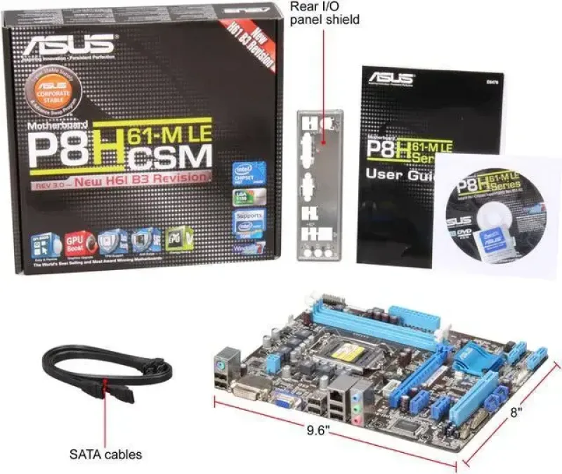 Asus P8H61-MLE/CSM P8H61-M LE/CSM (Rev 3.0) LGA 1155 Intel H61 Micro ATX Motherboard