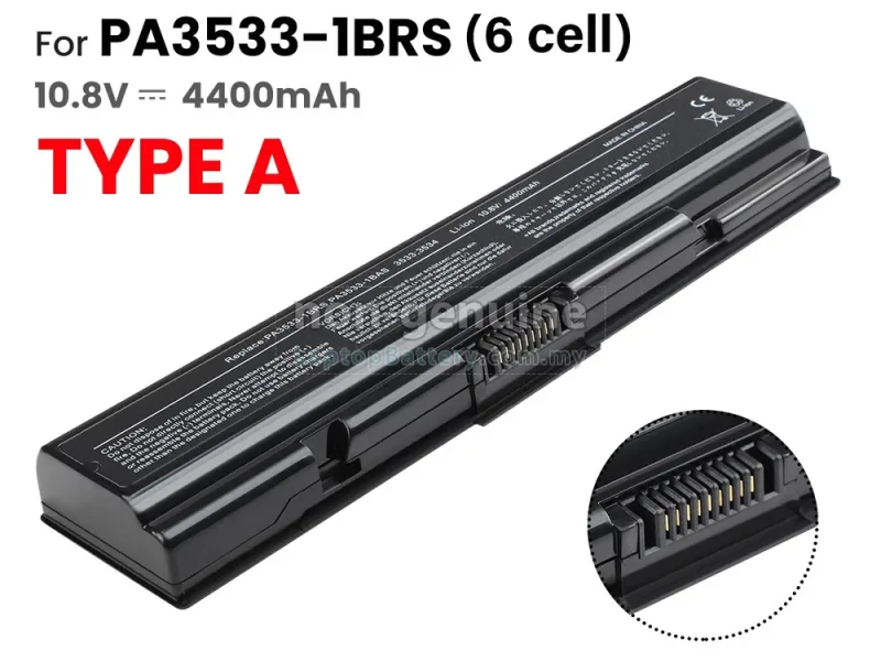 PA3533U-1BRS - Toshiba 6-Cell Primary Laptop Battery for A200 A205 A210 A215 M200 and M205 Series