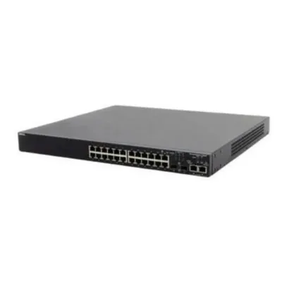 PC3324 - Dell PowerConnect 3324 24 x Ports 10/100 Fast Ethernet + 2 x Ports SFP and 2 x Ports Gigabit Ethernet Rack Mountable Managed Network Switch