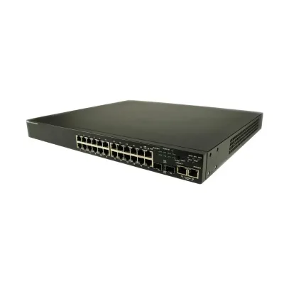 PC3524P - Dell PowerConnect 3524P 24 x Ports 10/100Base-T PoE + 2 x Ports Shared SFP + 2 x Ports 10/100/1000Base-T Fast Ethernet Manageable Stackable Ethernet Switch
