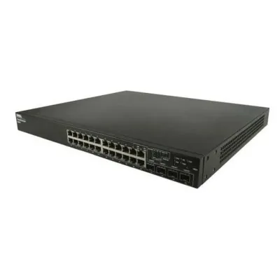 PC6224P - Dell PowerConnect 6224P 24 x Ports 10/100/1000Base-T PoE + 4 x Ports Shared SFP Layer 3 Managed Gigabit Ethernet Network Switch