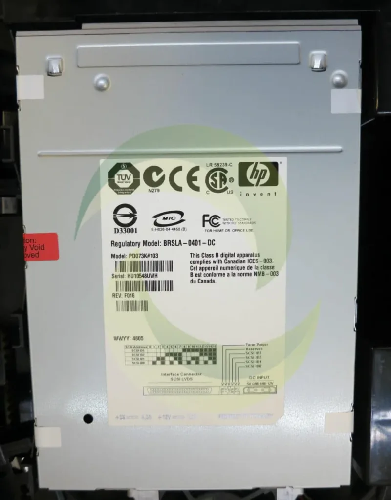 HP PD073K#103 400/800GB LTO-3 Ultrium 960 SCSI LVD FH Loader Library Drive