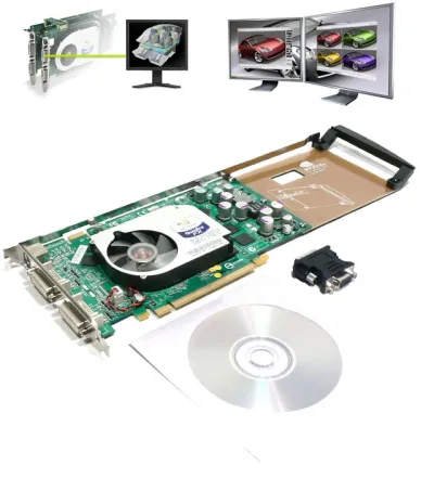 PM979A - HP nVidia Quadro FX1400 PCI-Express 128MB DDR Dual DVI Video Graphics Card