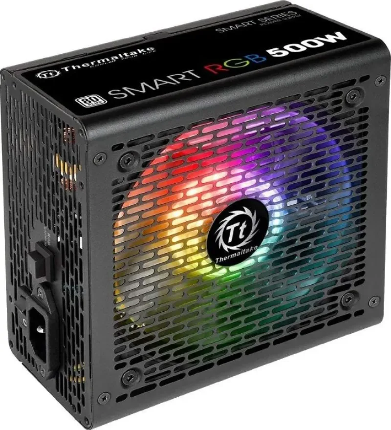 PS-SPR-0500NHSAW-1 - Thermaltake SMART RGB 500-Watts POWER SUPPLY 80 PLUS STANDARD CERTIFIED POWER SUPPLY