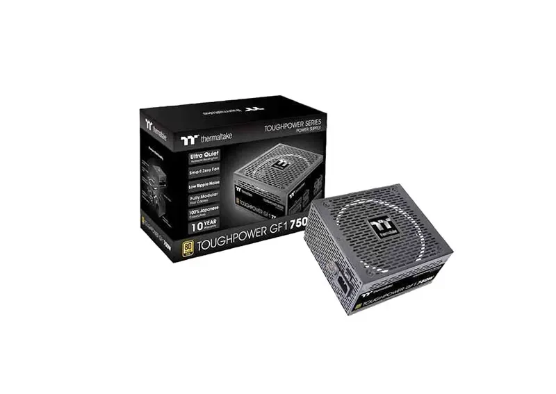 PS-TPD-0750FNFAGE-1 - Thermaltake Toughpower GF1 TTP-750AH3FCG 750-Watts 91% Efficiency ATX12V/EPS12V Power Supply