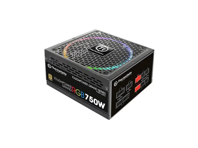 PS-TPG-0750FPCGUS-R - Thermaltake Toughpower Grand RGB PS-TPG-0750FPCGUS-R 750W 80 PLUS Gold ATX12V 2.4 & EPS12V 2.92 Power Supply w/ Active PFC & Full Modular (Black)