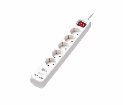 PS5G3USB - Tripp Lite 5-Outlets Power Strip with USB-A CHARGING SCHUKO OUTLETS, 220-250V, 16A, 3 M CORD