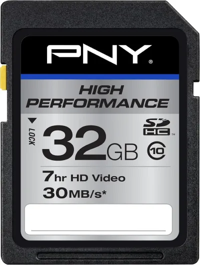 PSDH32G10HGE - PNY 32GB High Performance Class 10 SDHC Flash Memory Card for Cameras and Camcorders
