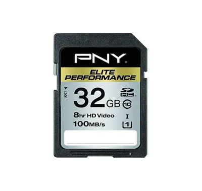 PSDH32U1HGE - PNY Elite Performance 32GB Class 10 SDHC Flash Memory Card for High-End DSLR Cameras and HD Video