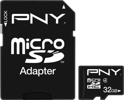 PSDU32G4GE - PNY 32GB Class 4 microSDHC Flash Memory Card