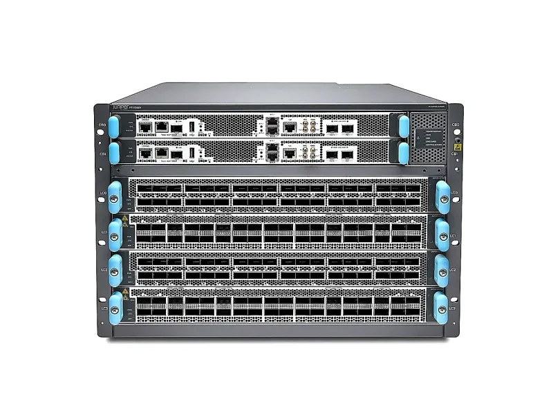 Juniper PTX10004-PREM3 4-Slot 2-Routing Engines 3-Power Supplies 2-Fan Trays 2-Fan Tray Controllers 6-Switch Fabric Cards. In Stock