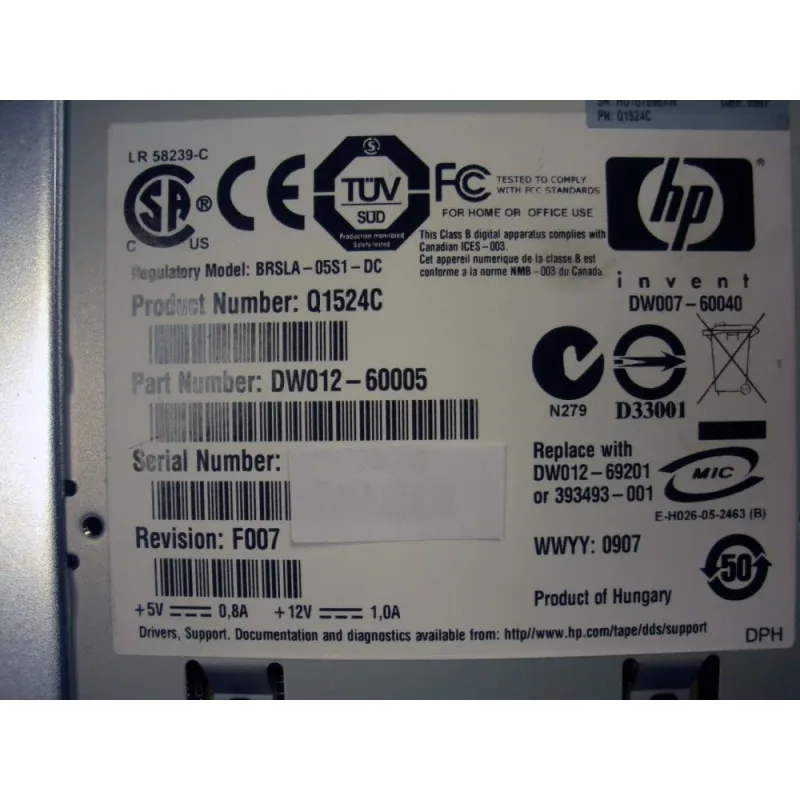 Q1524-80003 - HP StorageWorks DAT-72 Array Module 36GB/72GB DDS-5 SCSI LVD 5.25-inch Tape Drive for StorageWorks Tape Array 5300