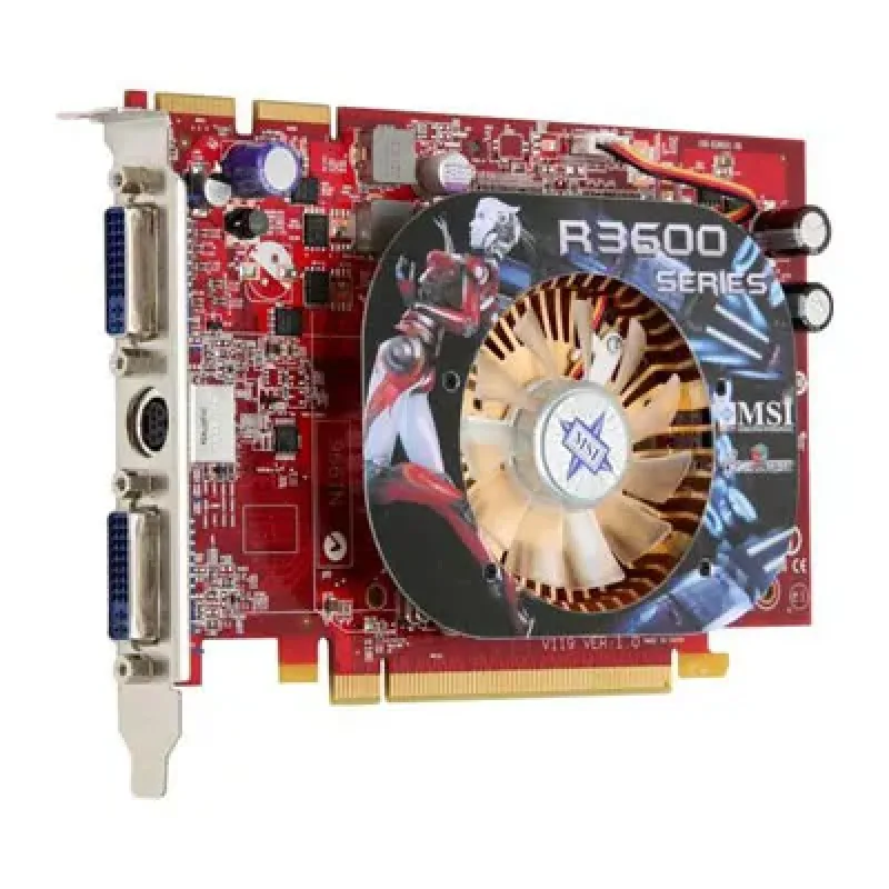 R3650-T2D512-OC - MSI Radeon HD 3650 512MB 128-Bit GDDR3 PCI Express x16 2.0 TV out Dual DVI Video Graphics Card