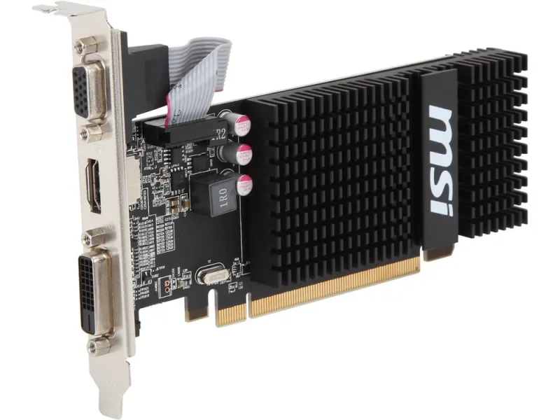 MSI R6450-MD1GD3/LP Radeon HD 6450 1GB DDR3 64-Bit PCI Express x16 2.1 DVI/ HDMI/ D-Sub/ HDCP Supported Video Graphics Card