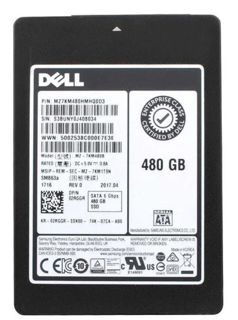 R6T27 - Dell 800GB SATA MLC 6Gb/s 2.5-inch Solid State Drive
