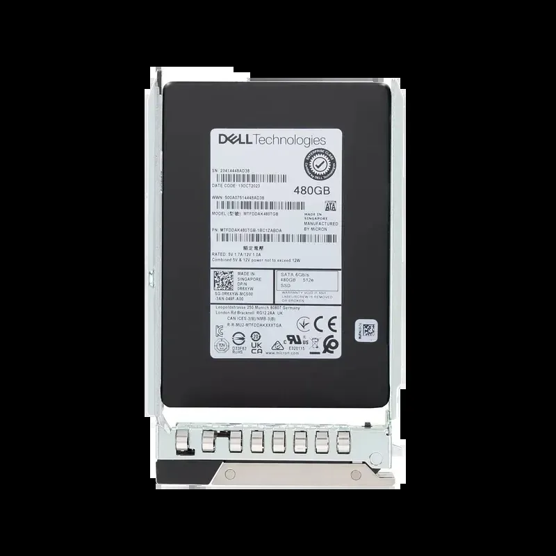 Dell R6XYW 480GB Triple-Level Cell SATA 6Gb/s Mixed Use Hot Swappable SFF 2.5-Inch Solid State Drive with Tray For Gen15 & Gen16 PowerEdge C6420