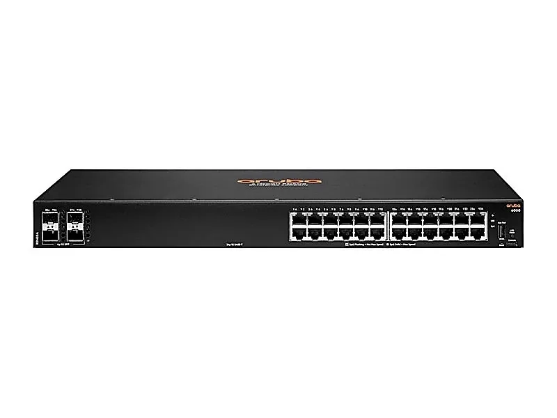 HP R8N88-61001 Aruba 6000-24G-4SFP 24x Ports 1000Base-T 4x Ports 1GbE SFP Layer 3 Managed 1U Rack-mountable GbE Network Switch