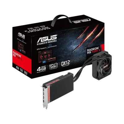 R9FURYX-4G - ASUS AMD Radeon R9 Fury X 4GB HBM 4096-Bit PCI Express 3.0 x16 Video Graphics Card