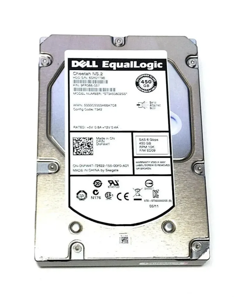 R9H91 - Dell 450GB 10000RPM SAS 6Gb/s 3.5-inch Hard Drive