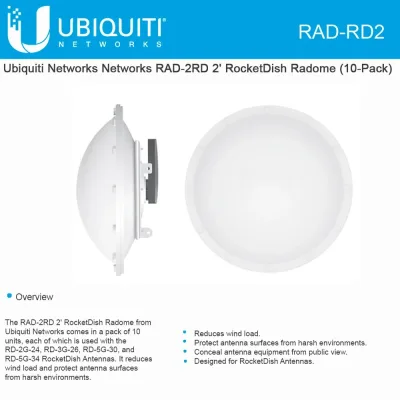 RAD-2RD - Ubiquiti 2' RocketDish Radome for RD-2G-24, RD-3G-26, RD-5G-30, and RD-5G-34 RocketDish Antennas