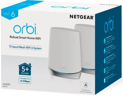 RBK752-100NAS - Netgear Whole Home Tri-band Mesh WiFi 6 System