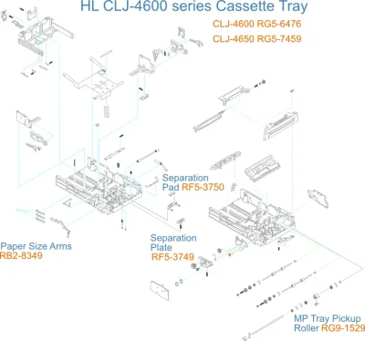 RG5-6469 - HP Paper Pickup Assembly for LaserJet 4600