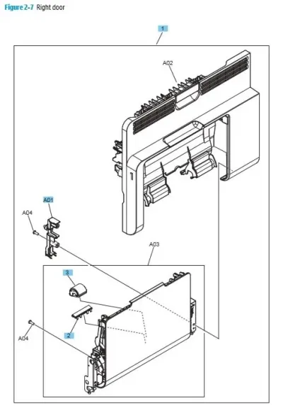 RM2-0208-000CN - HP Right Door Assembly for M651 / M680 Series