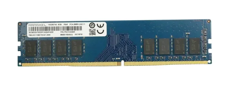 RMUA5110ME78HAF-2666 - Ramaxel 8GB DDR4-2666MHz PC4-21300 Non-ECC Unbuffered CL19 288-Pin UDIMM 1.2V Single Rank Memory Module