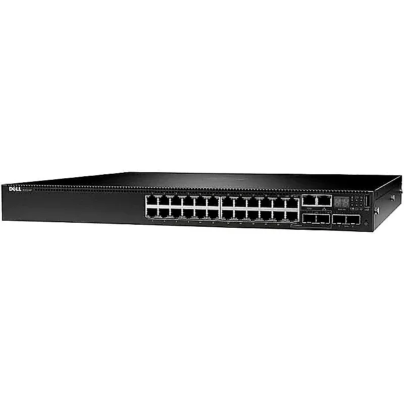 Dell RN6NV Dell 0RN6NV / RN6NV N3024P 24x Ports 1000Base-T PoE+ 2x SFP+ 2x Combo Ports Layer3 Managed 1U Stackable Gigabit Ethernet Switch
